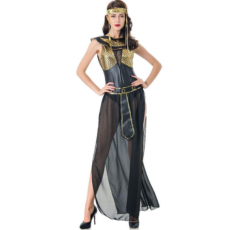 M-Xl Halloween Greek Goddess Cleopatra Costume European and American Women's Pu Leather Stage Performance Costume