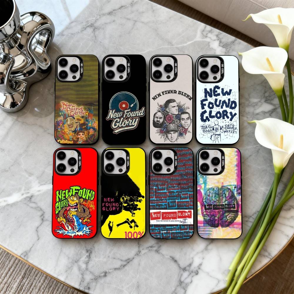 Punk N-New Found Glory Band Phone Case For iPhone17,16,15,14,13,12,11 Plus,Pro Max Candy Silver Plated Inside Cover