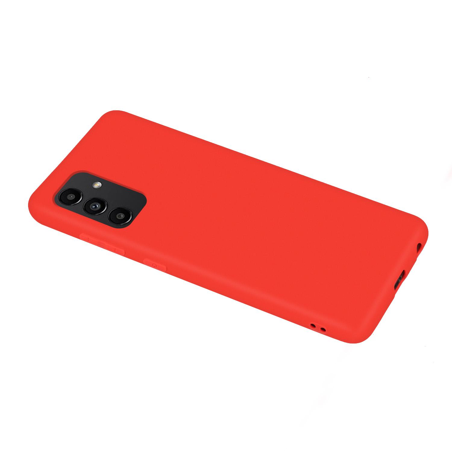 

For Samsung Galaxy A34 5G Candy Color Phone Case Matte TPU Anti-Scratch Back Cover Red