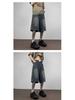 Unisex Distressed Wide-Leg Jeans, Summer Shorts, Versatile Harem Pants, Trendy Loose-Fit Shorts