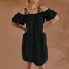 Ladies' Summer Loose And Comfortable Large Color One Shoulder Strap Dress