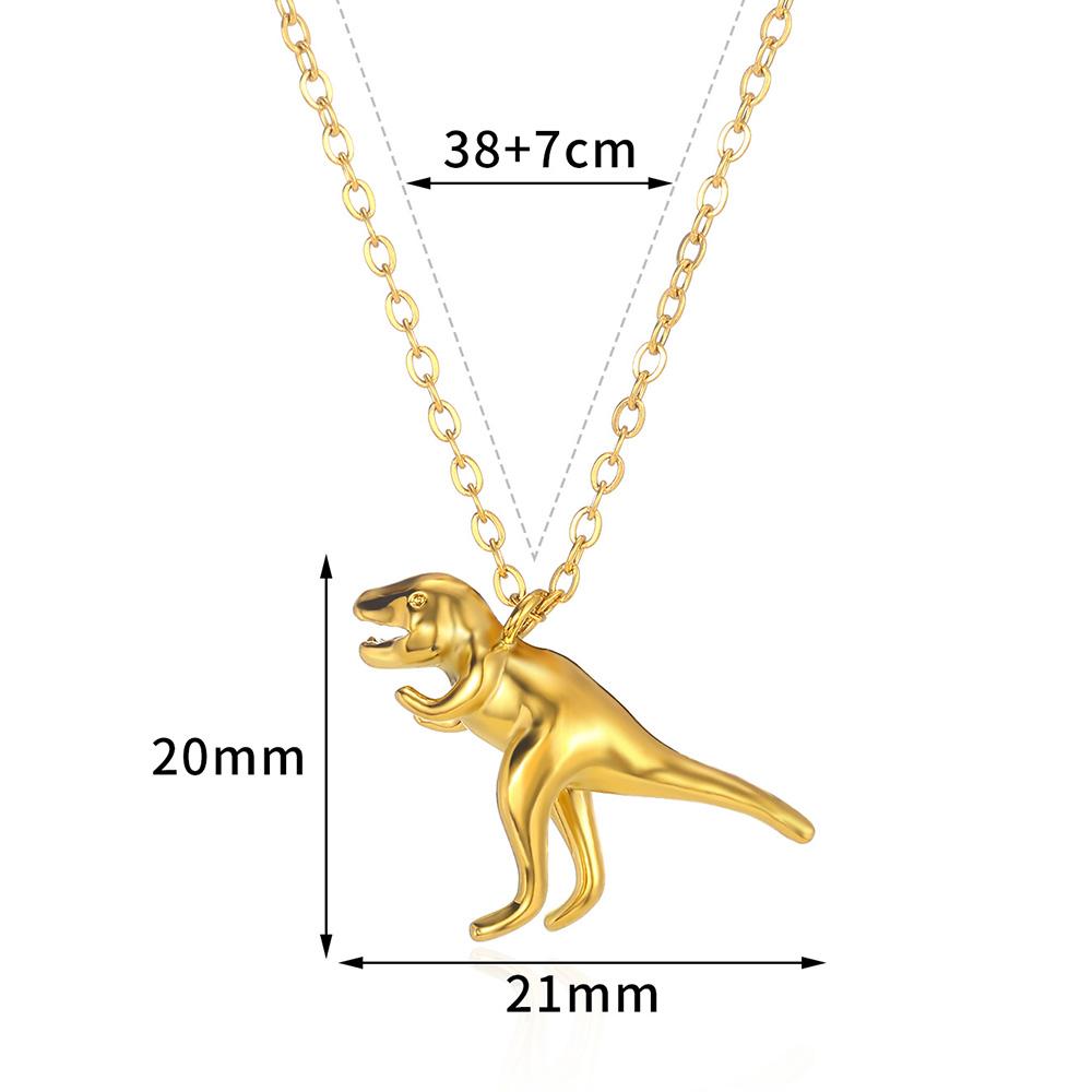 Dinosaur Pendant Necklace For Women men New Fashion Creative Cute Choker Clavicle Chain Personalized Gold color Jewelry Gifts