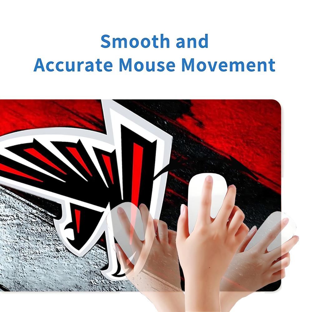 Atlanta Falcons Logo Large Gaming Mouse Pad Nonslip Rubber Base Waterproof Desk Mat For Office Pc Laptop