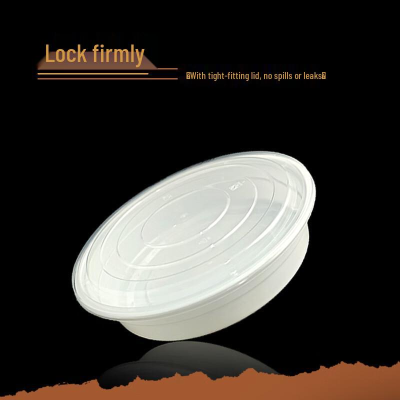 Jiwanggu 1250ml Round Disposable Food Container with Clear High Dome Lid