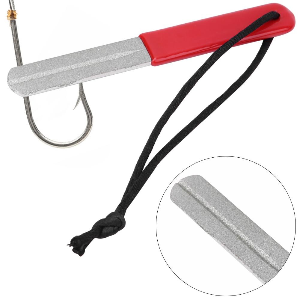 Outdoor Pocket Diamond Fish Hook Knife Sharpener Sharpening File Fishing Tool Accessory