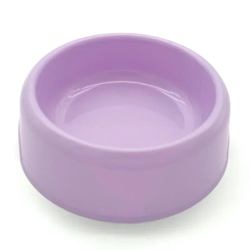 New Nordic Solid Color Style Pet Plastic Bowl Simple Round Mouth Dog Bowl Small Fresh Dog Food Set Cat Pet Bowl Dog Accessories