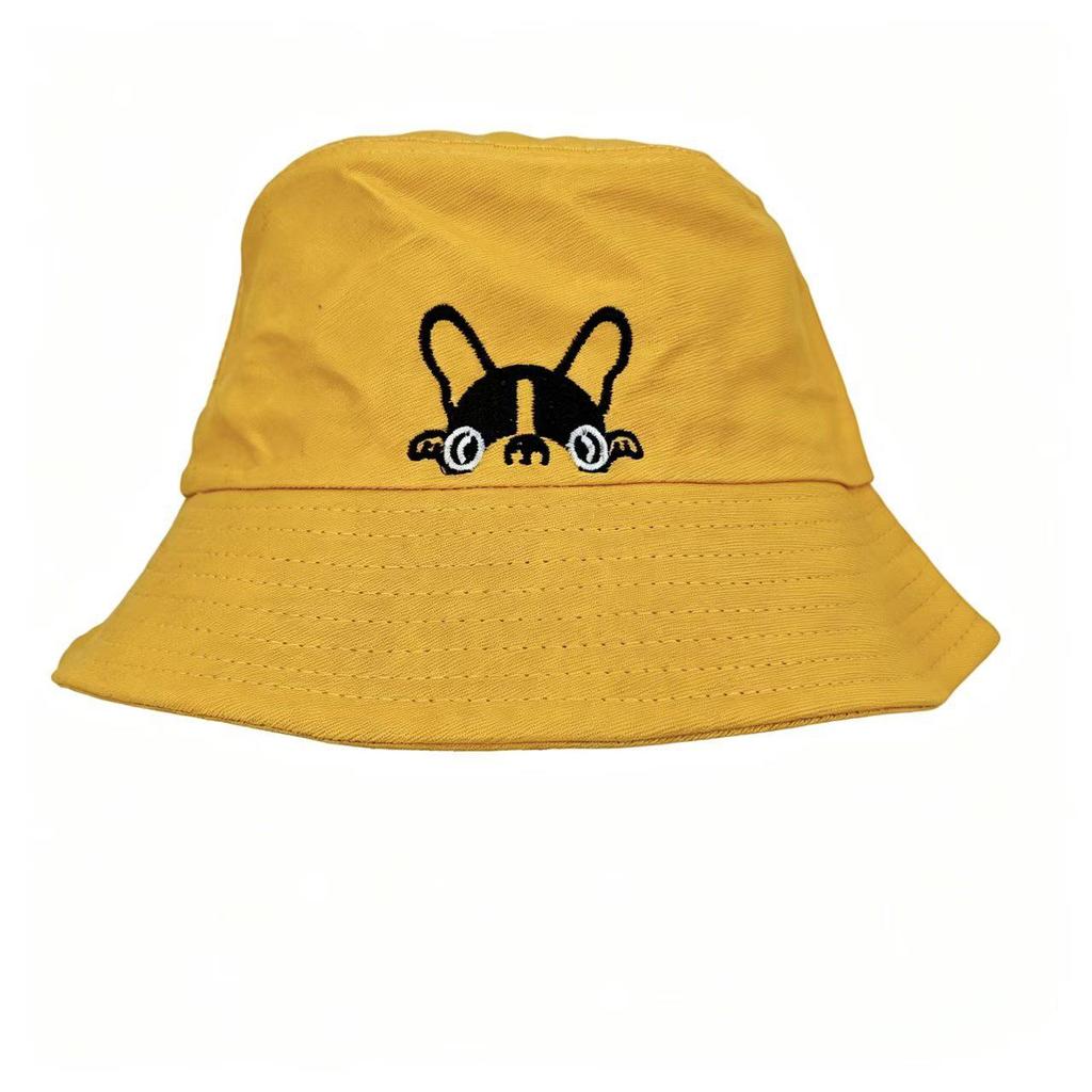Women's Versatile Sun Protection Bucket Hat - Casual Outdoor Puppy Design