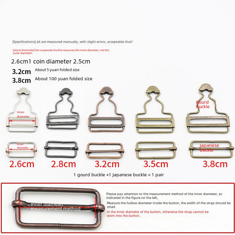 Metal Button Gourd Buckle Denim Maternity Overalls with Adjustable Straps