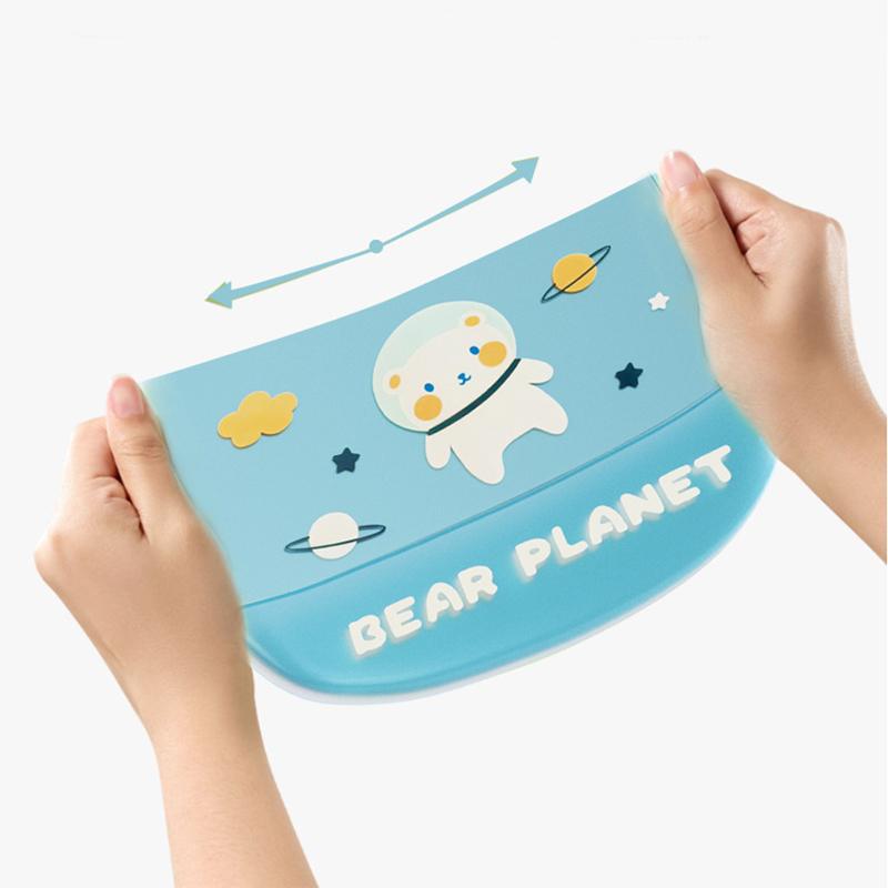 Soft Silicone Baby Bibs Cute Cartoon Animal Kids Bib Girl Boy Adjustable Burp Cloths Baby Waterproof Feeding Stuff