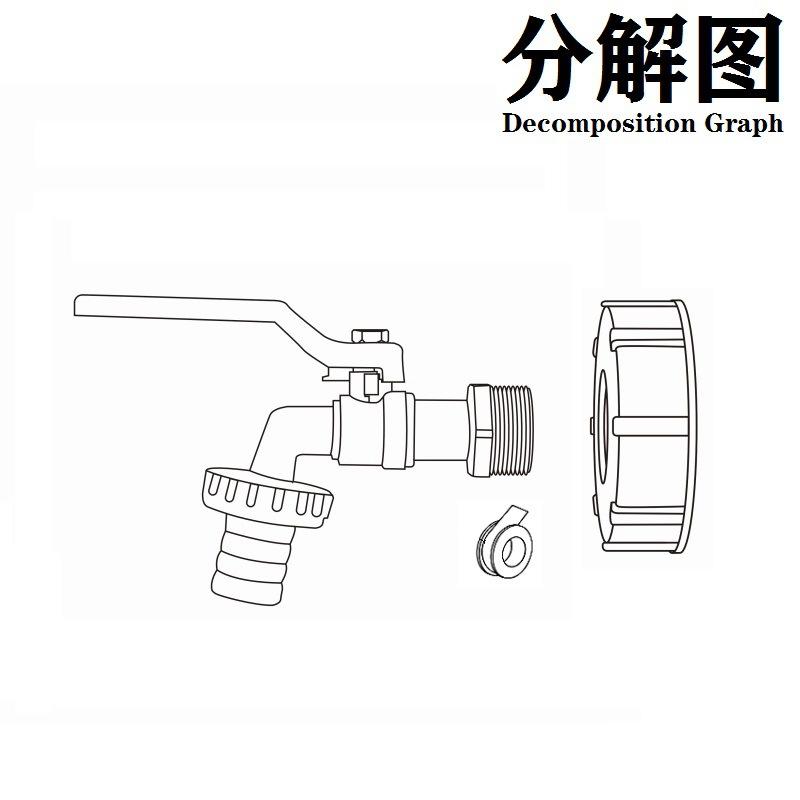 IBC Tank Tap Adapter S60*6 Coarse Thread To Brass/Alloy 16mm Quick Connect Replacement Valve Garden Home Valve Fitting Faucet