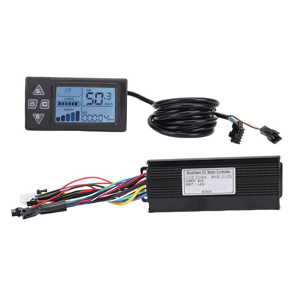 30A 3 Mode Sine Wave Bike Controller Set Water Proof Brushless Motor Controller S861 LCD Display Meter for Modification