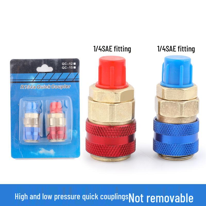 Adjustable R134a Refrigerant Quick Coupler for Car A/C - High/Low Pressure Charging Tool
