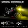 1PC H4 LED Headlight for Motorcycle H6 BA20D Bulbs White Yellow Hi Low Beam Projector Lens Fog Lamp Scooter Motorbike Headlamp