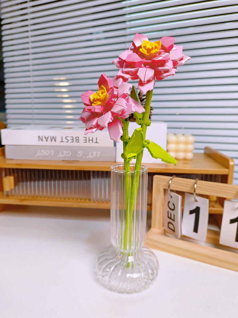 Blocchi da Costruzione Bouquet Rosa Girasole Eterno, Mini Mattoncini Fai da Te per Adulti, Regalo che Non Appassisce per San Valentino Anniversario Decorazione per la Casa