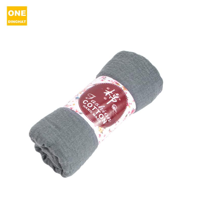 Pustende hodeplagg i bomull og lin, seersucker-skjerf, hodeplagg i etnisk stil, hodeplagg og lue Jdwj-32