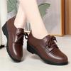 Brand Soft Leather Women Shoes Round Toe Casual Comfortable Women's Wedge Shoes Fashion Mother Shoes Lady Office High Heels