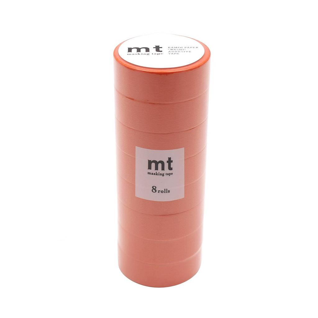 Kamoi Kakoshi Mt Masking 8 15mm Wide X 7m 187 Carrot MT08P187R Tape, Pack, Long, Design,