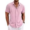 2024 Herren Freizeit Kurzarm Button-Down Strandhemd