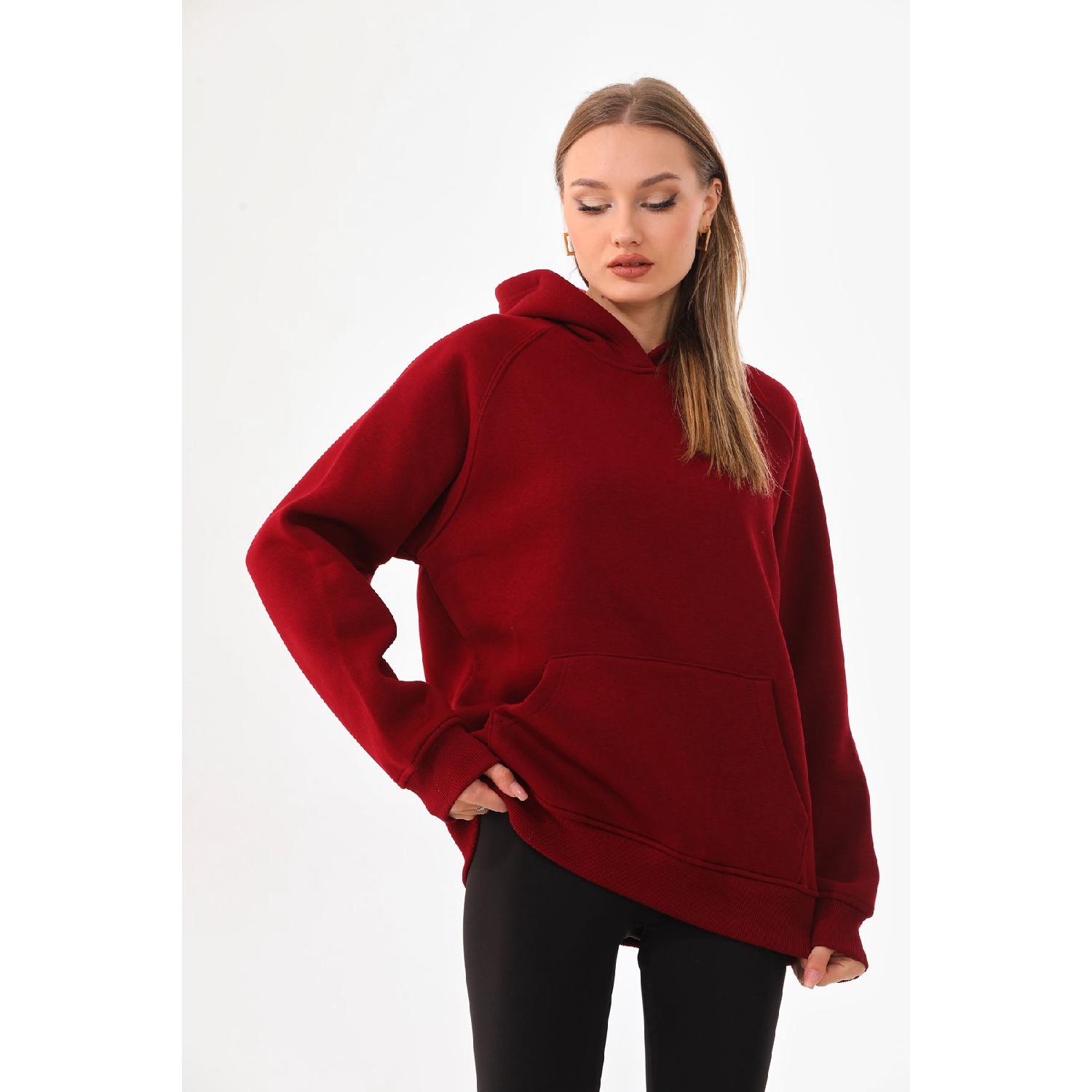 

Hooded Oversize Sweatshirt S алабама, темно-червоний колір