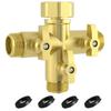 High Flow Hose Adapter 3 Way Hose Connector For Efficient Watering 11.6*5.5*10.2cm Outdoor Fitting Enhanced Water Flow