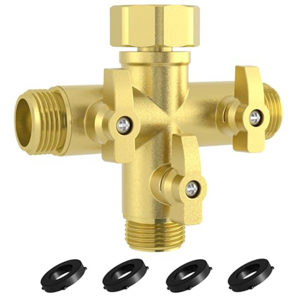 High Flow Hose Adapter 3 Way Hose Connector For Efficient Watering 11.6*5.5*10.2cm Outdoor Fitting Enhanced Water Flow