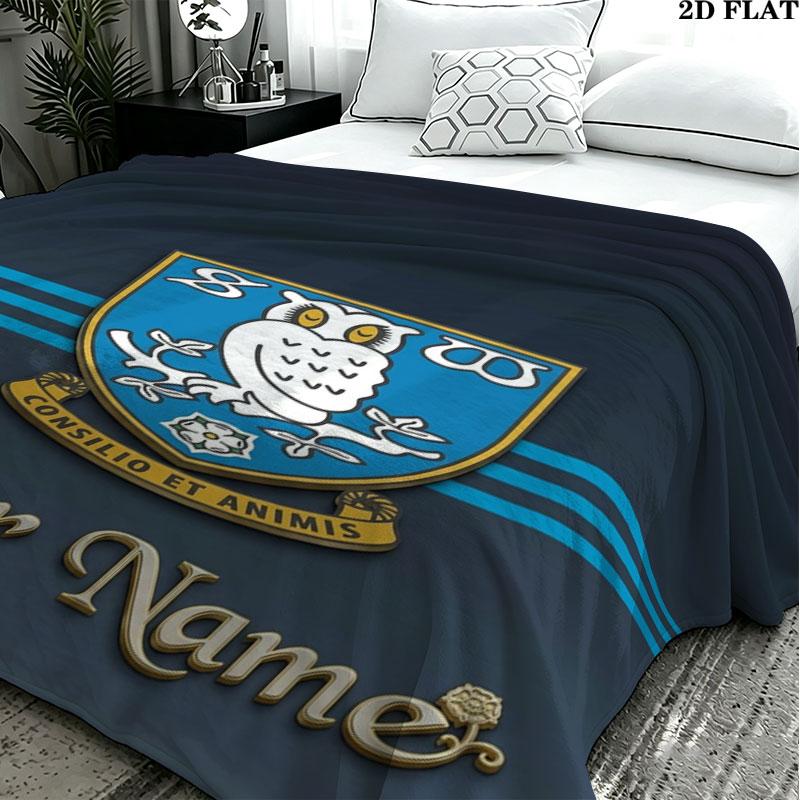 1PC Sheffield Wednesday Football Club Custom Name Patterned Flannel Blanket Suitable For All Seasons for Home Decor Warmth and Comfort Gifts Holiday P