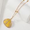 Summer Ocean Resort Seashell Pearl Pendant Necklace - High-End Luxury for Women