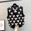 Women Vest Autumn Outerwear 2025 New Knitted Women's Autumn and Winter Sweater Korean Style V Collar Coat