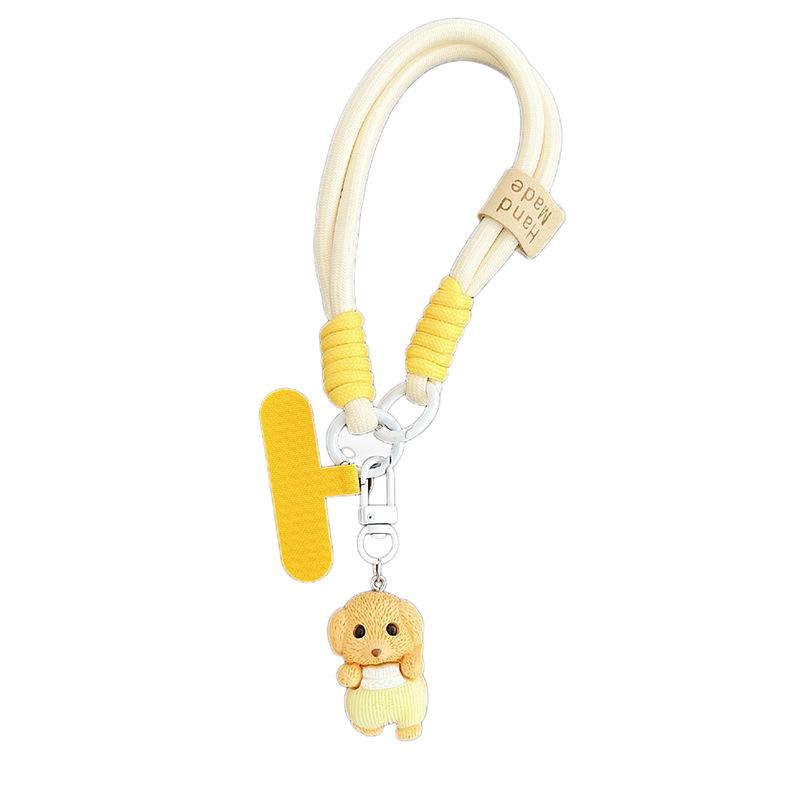Cute Puppy Pendant Pendant Mobile Phone Lanyard Bold Anti-Drop Anti-Loss Clip Portable Rope Chain Braided Rope Idea