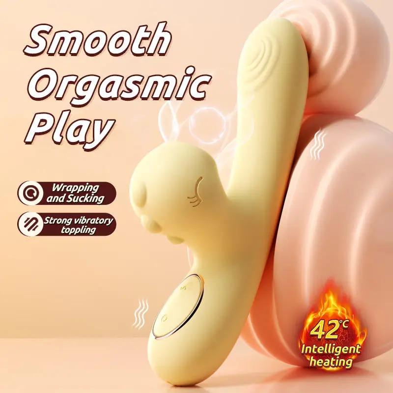 Vibrator with Heating Constant Temperature and Sucking Functions A Female Adult Sex Vibrator Wrap Suck and Strong Vibration