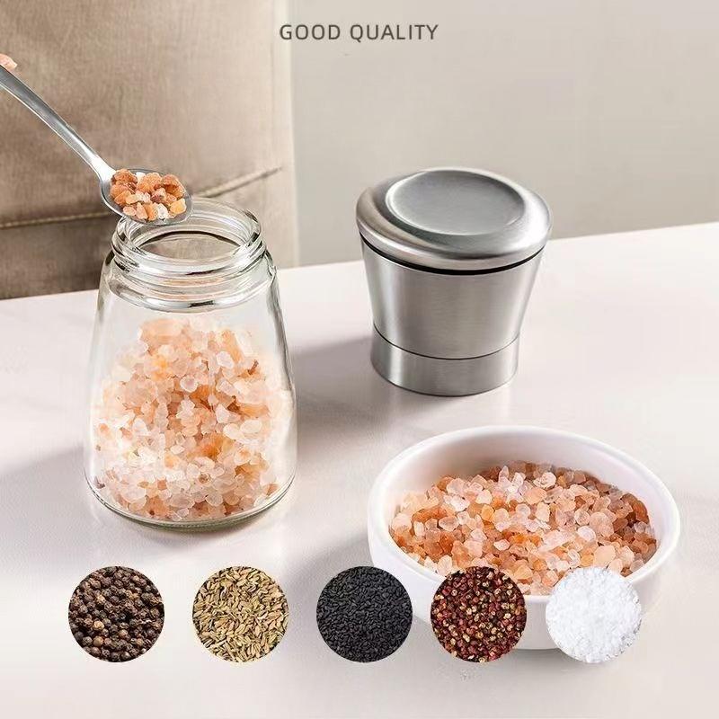 304 Stainless Steel Coffee Bean Powder Grinding Bottle, Household Manual Seasoning Pepper, Kitchen Freshly Ground