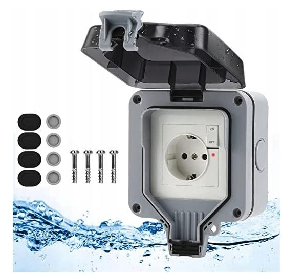Outdoor Waterproof Socket With Switch Ip66 Waterproof Socket
