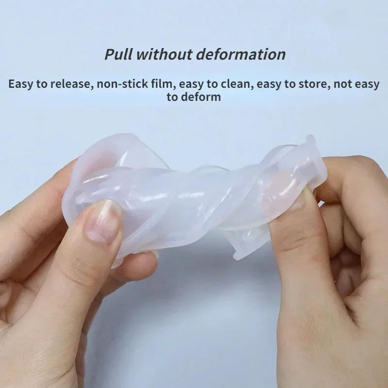 DIY Kerzenform Abstraktes Gesicht 3D Irreguläre Silikonform Elastisch Handgefertigtes Kerzenwerkzeug mit Docht Seifenform