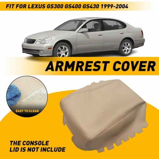 Console Lid Cover Armrest Leather Beige For Lexus GS300 GS400 GS430 1999-2004