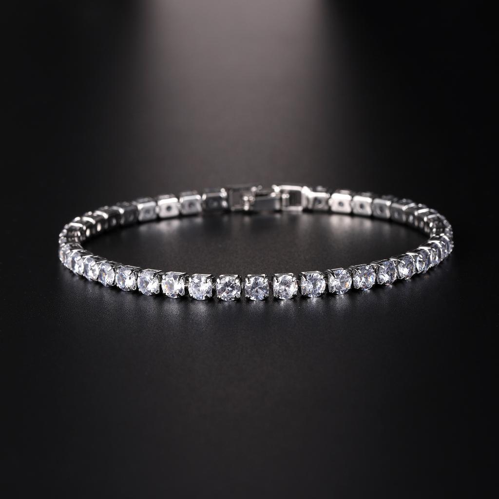 Men's and Women's Bracelets Hip-hop 4.0 Micro-inlaid Zircon Bracelets Best Selling Bracelets Tennis Bracelets.