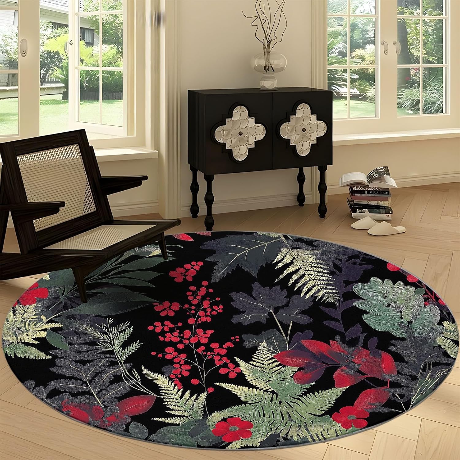 

Blue Waves Print Round Rug, Cartoon Wave Stripes Washable Circular Carpet Runner Non Slip Circle Area Rug Carpet Absorbent Mat 100cm