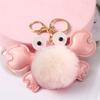 Accessories For Bag Packaging Decoration Crab Key Chain Animals Keychain Plush Key Ring Bag Pendant