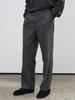 GENERALIDEA Man Classic Single-Pleat Wide Slacks [Charcoal] / Sbe4M11007