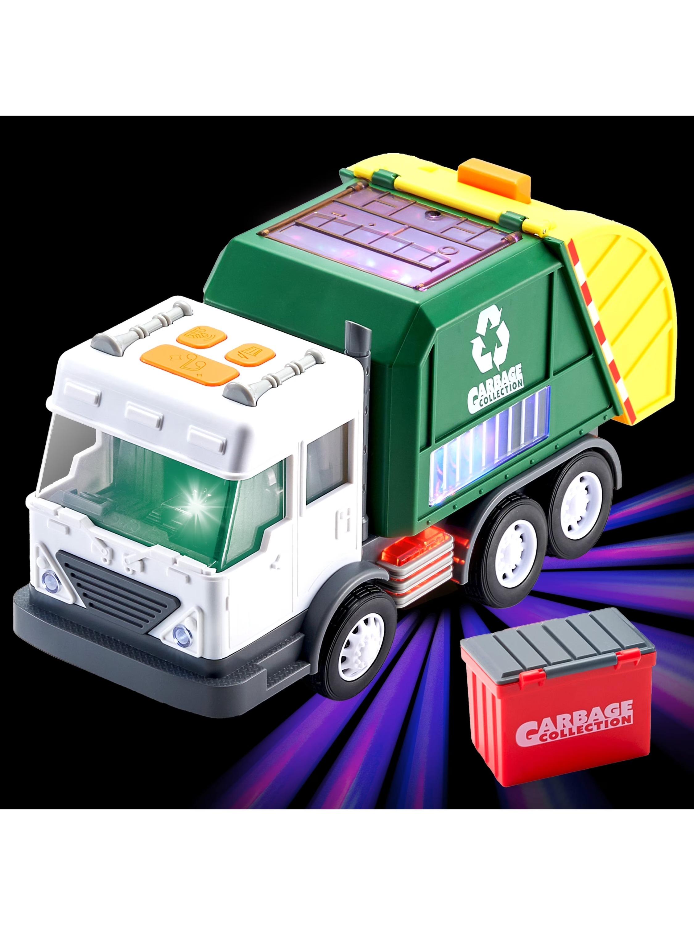

Joyfy Garbage Truck Toy Bump Go Car LED Projections Truck for Kids Best Garbage Birthday Christmas Gift