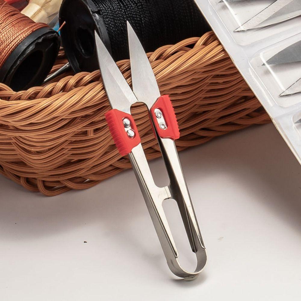 Stainless Steel U Thread Scissors Clippers Fabric Cutting Sewing Scissors Sharp Blades Precision Cutting Yarn Shears Craft Work