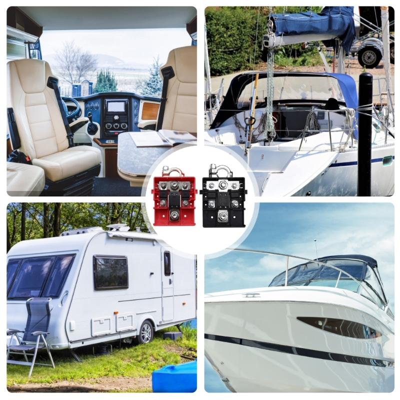 Automotive Battery Terminals Connector Fuses Box 32V/400A High Current Capacity Terminals Connector for Safe Power Supply