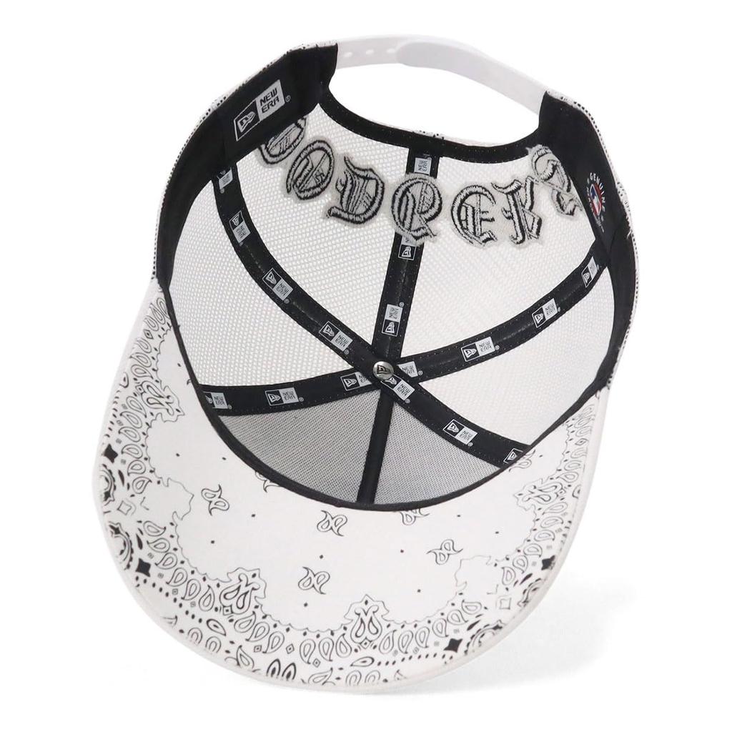 New Era Mesh Cap MLB ONSPOTZ Exclusive LA White FREE 9Forty Trucker Black Letter Arch Undervisor Paisley Mib Los Angeles Dodgers 9FORTYA-FRAME A-Frame