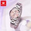 OLEVS 3668   Luxury Stainless Steel Luminous Quartz Watch for Women Waterproof Calendar Lady Sport Fashion Features