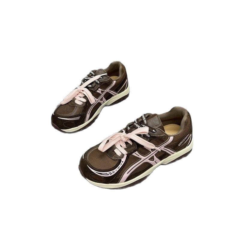 Leather retro German training shoes women's 2025 autumn new platform casual sports shoes pair of shoelaces versatile breathable Forrest Gump shoes