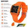 SANDA Men's Luminous Waterproof Sports Watch - Square Design with Multifunctional Countdown Timer