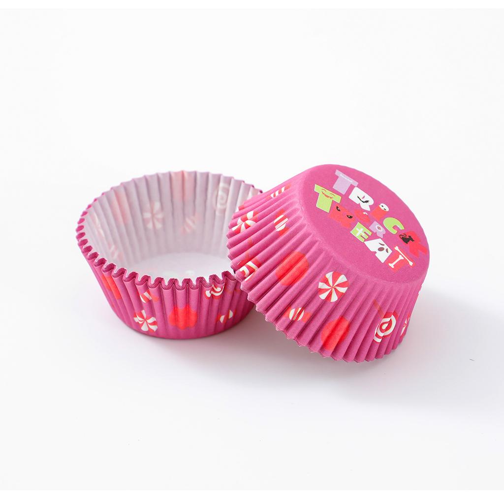 100pcs Halloween Cupcake Liners Ghost Pumpkin Muffin Baking Cups Wrapper Tray Holder Party Candy Cake Decorations Supplies
