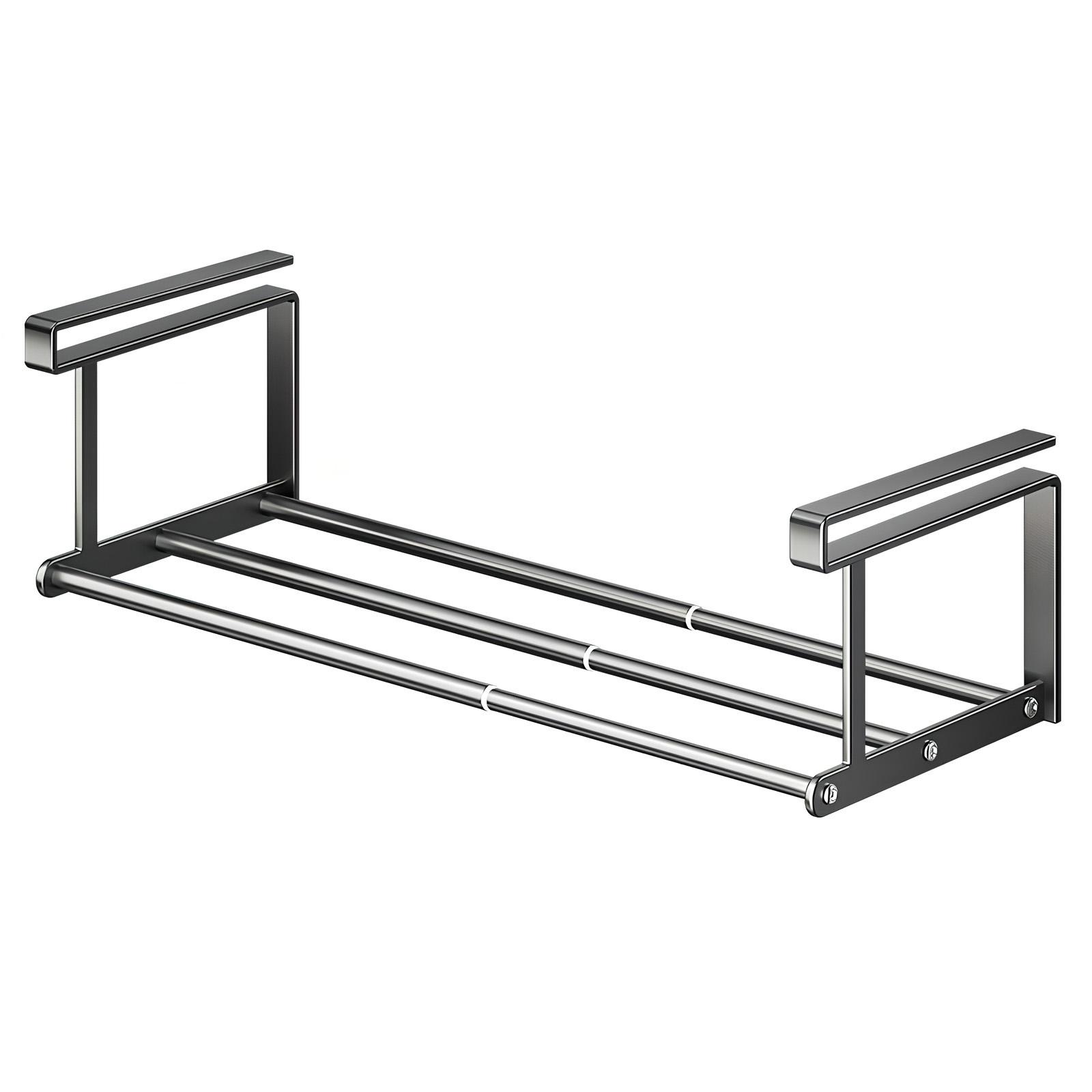 

1 Pack Quick Install Telescopic Shoe Rack Space-Saving Hanging Shoe Rack Adjustable Hanging Storage Organizer for Shoes чорний