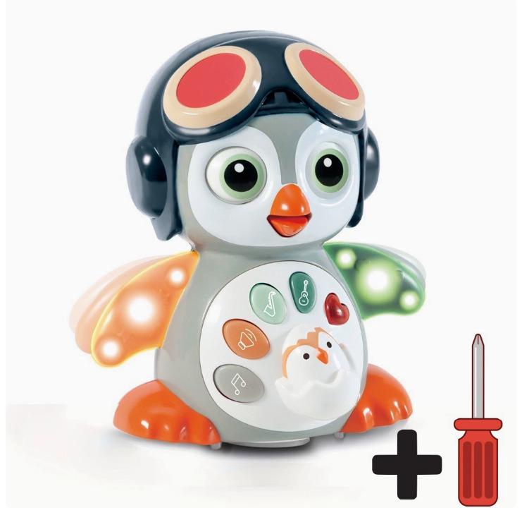 Electric Dancing Penguin Toy with Music and Lights for Early Education
