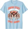 Jumping Spider Art for Unisex Women Boys Fashion Jumping Spider Lover TShirt Y2k Humorous Short Sleeve Saying Tee Novelty Apparel