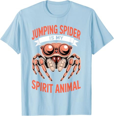 Jumping Spider Art for Unisex Women Boys Fashion Jumping Spider Lover TShirt Y2k Humorous Short Sleeve Saying Tee Novelty Apparel